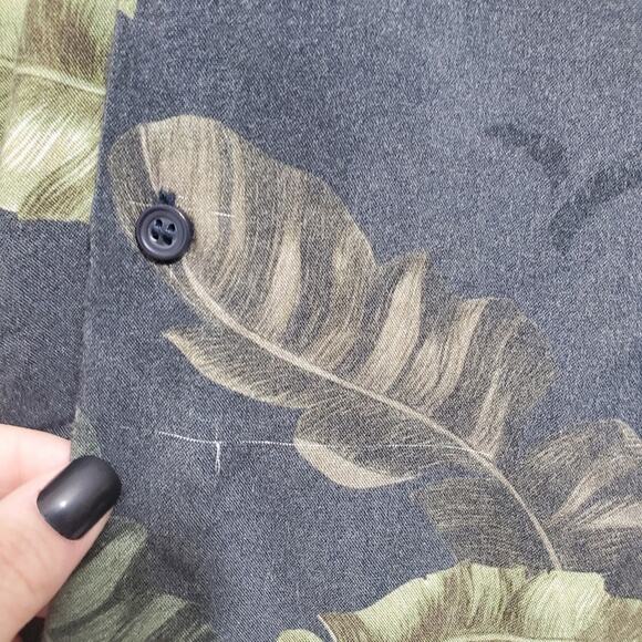 Topman | Palm Print Short Sleeve Soft Button Front Shirt - Picture 10 of 13